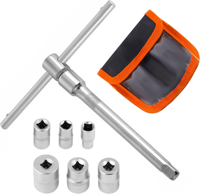 NACHEE Folding Mini T-Handle Socket Set 1/4'' Drive Tool Kit for Motorcycle ATV UTV, (007) - Image 2